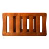 Oceanstar Solid Wood Spa Shower Bench with Storage Shelf, Teak Color Finish